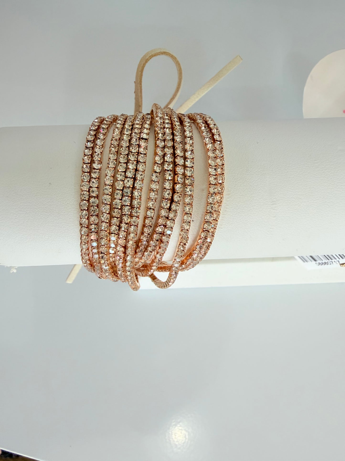 Gold Rhinestone Beaded Bracelet