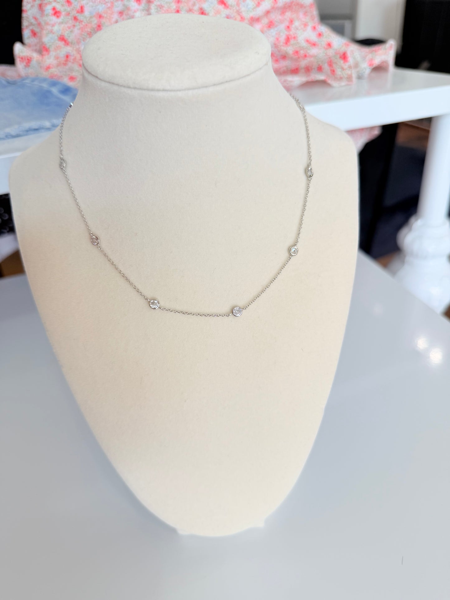 Silver Diamond Necklace