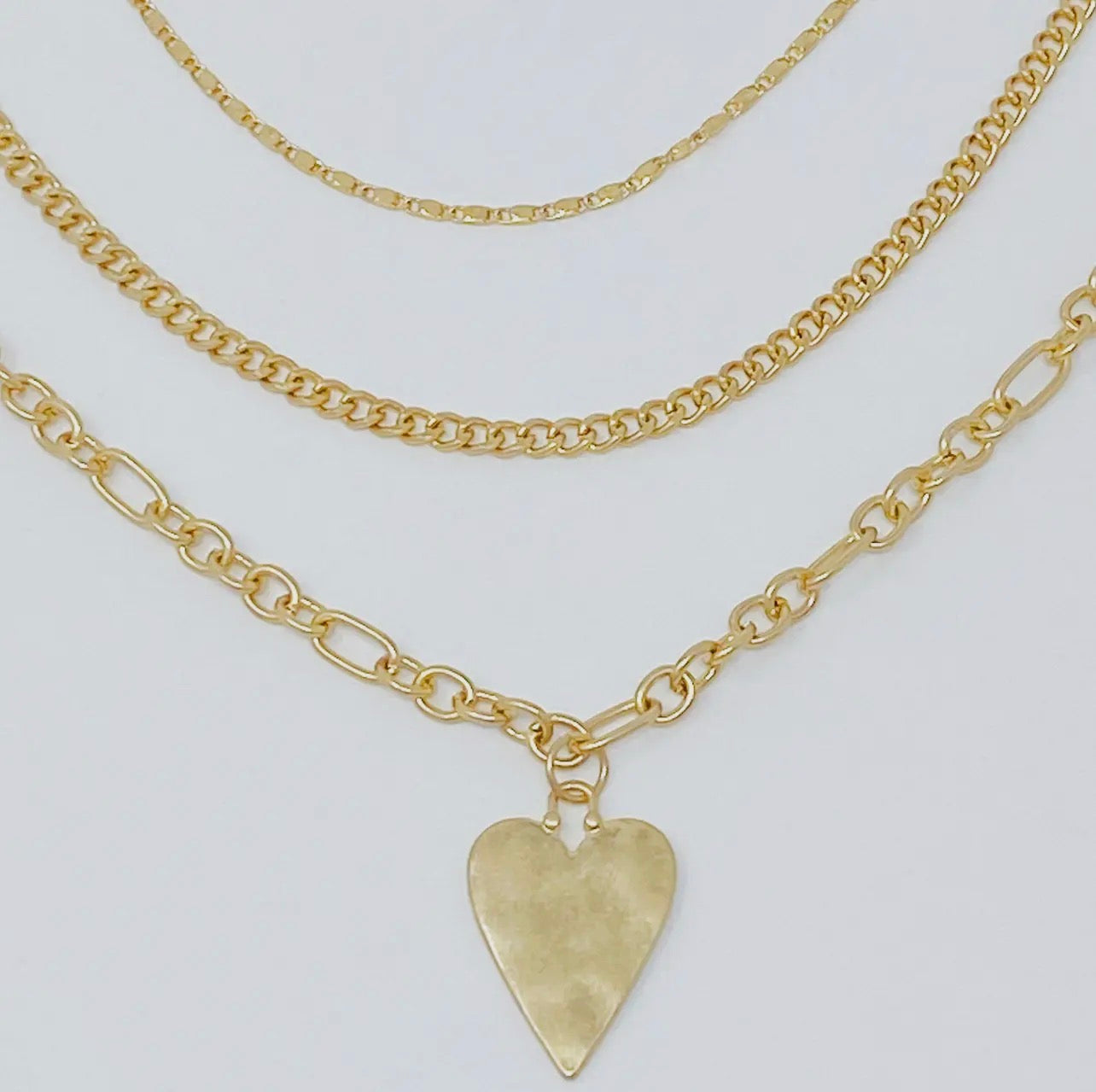 Heart Charm Layered Necklace
