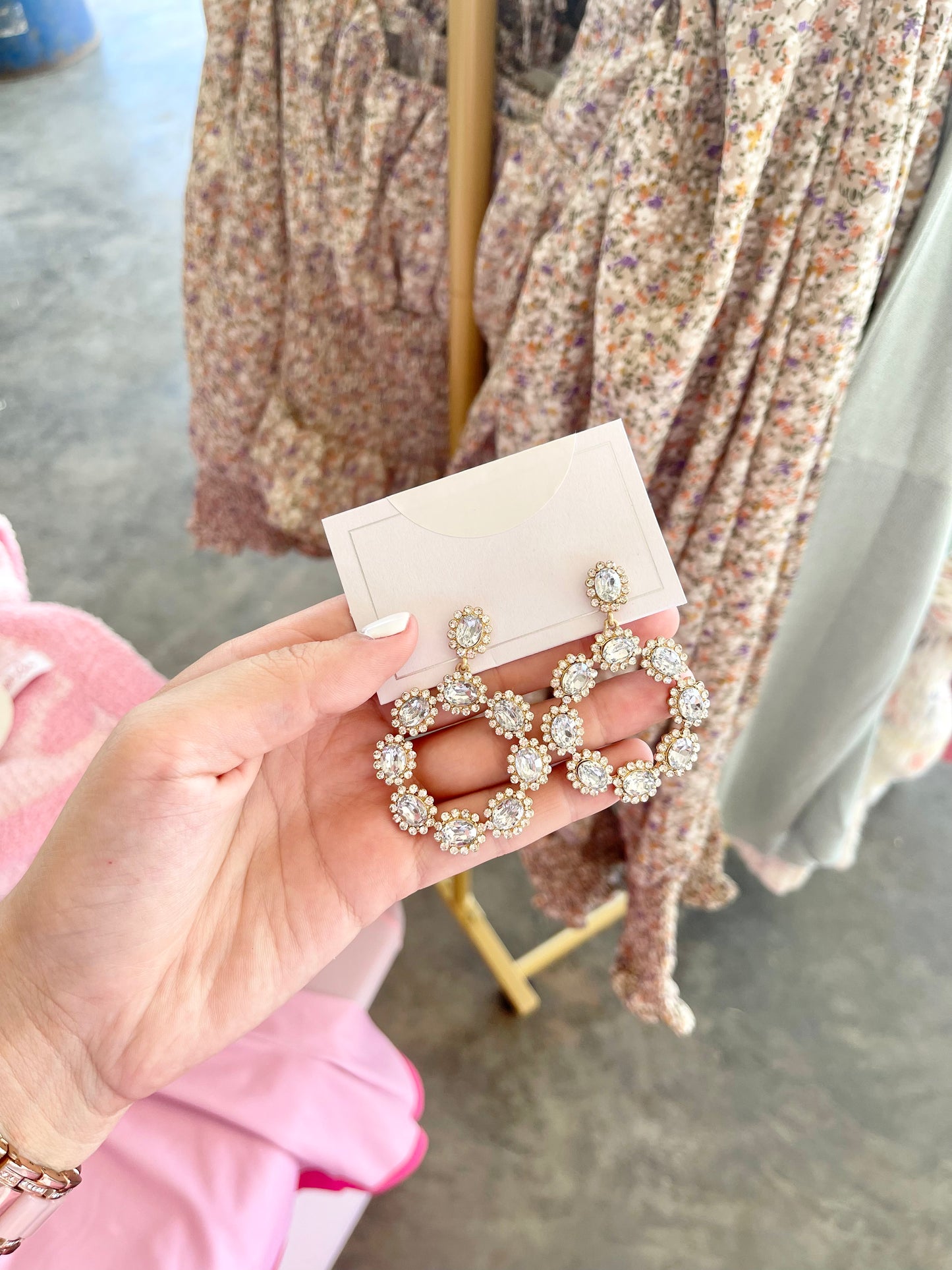 Circle Crystal Earrings