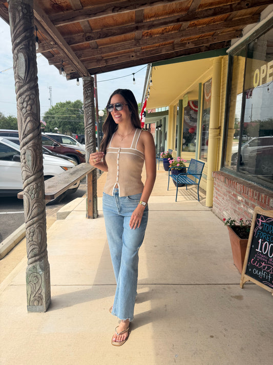 Sweater Ribbed Tank