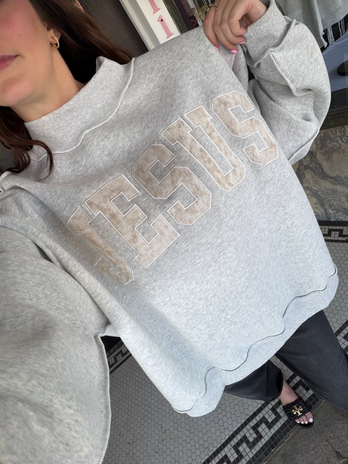 Jesus Camo Embroidered Sweatshirt