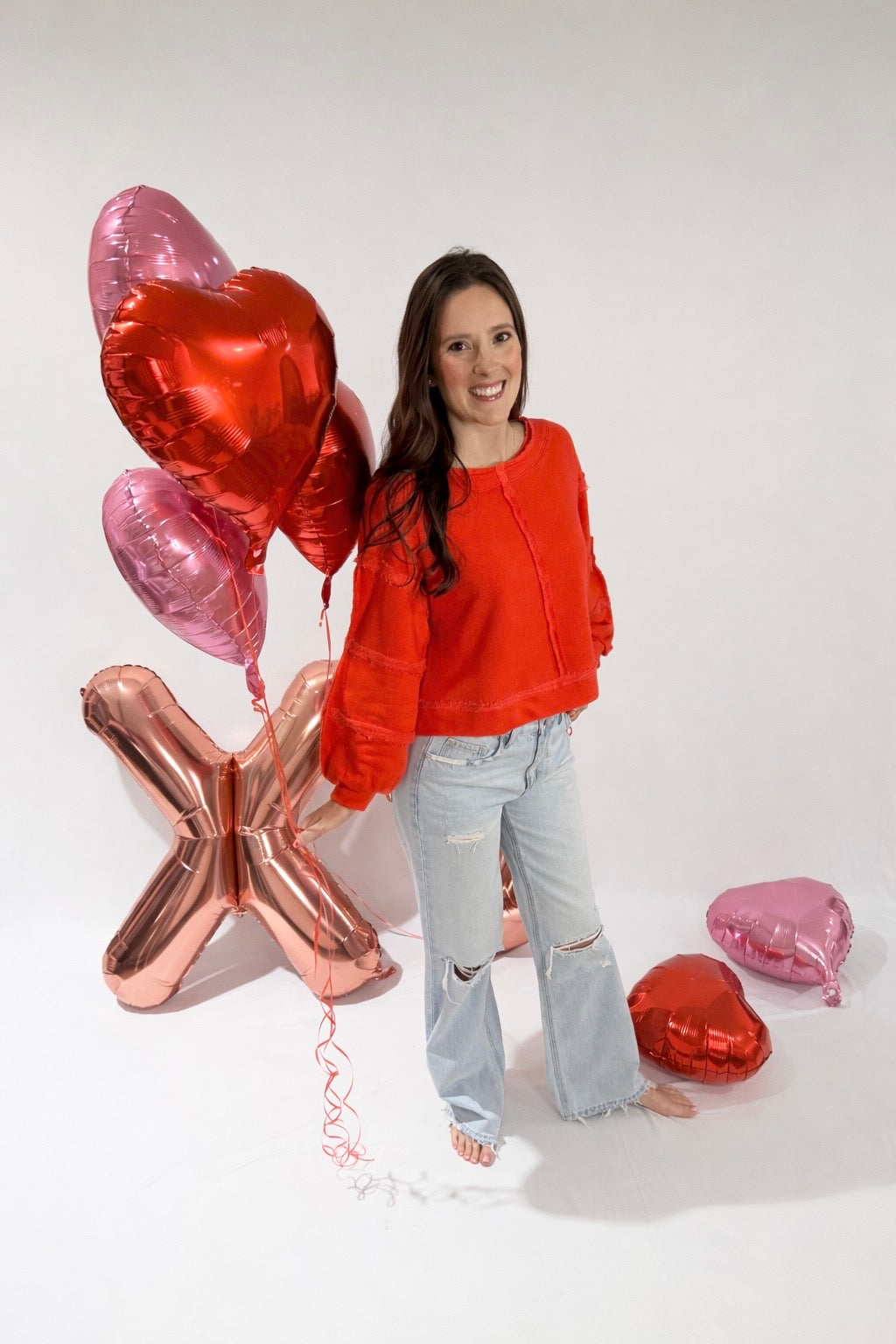 Solid Cropped Sweatshirt