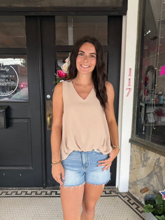 V-Neck Sleeveless Top