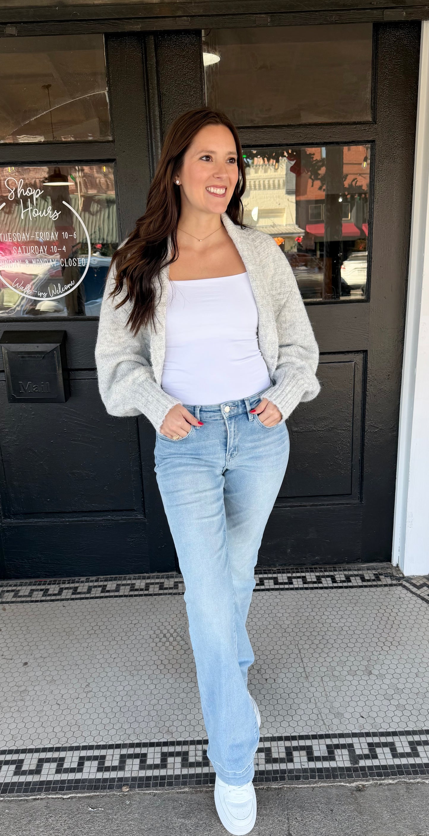 Cropped Chunky Knit Sweater Shrug