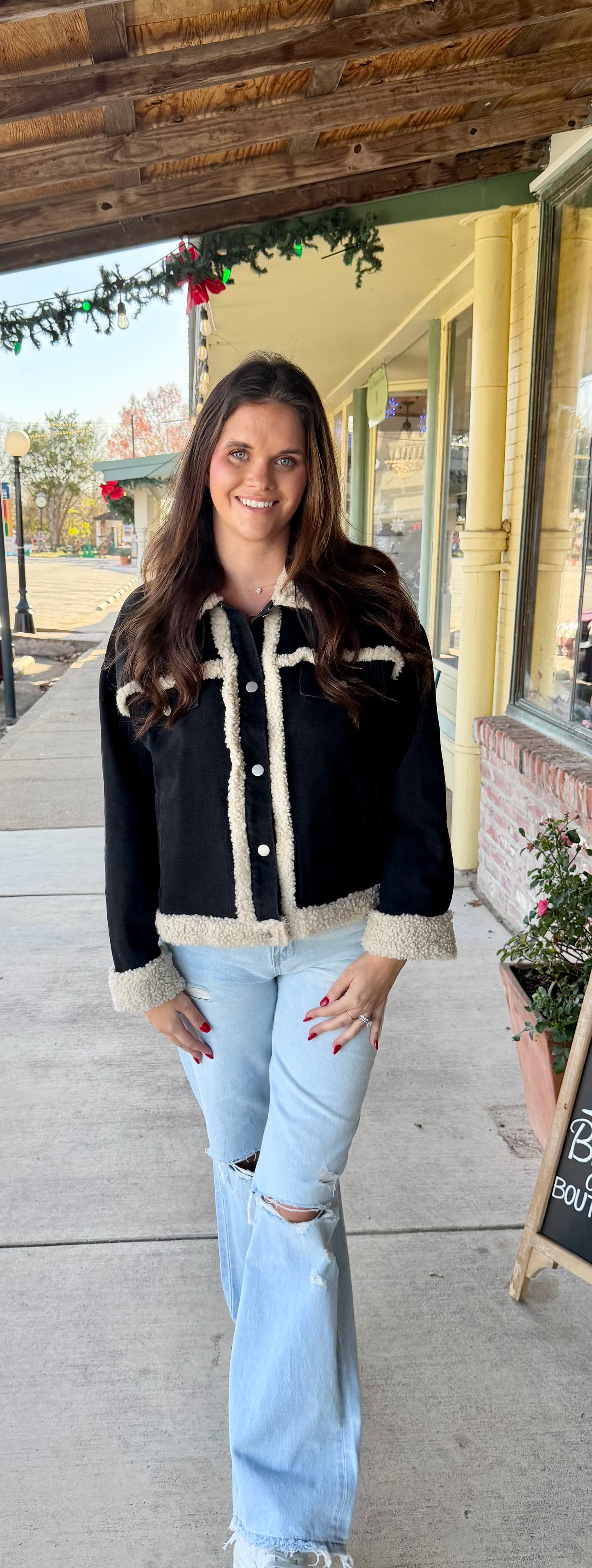 Fur Washed Denim Jacket