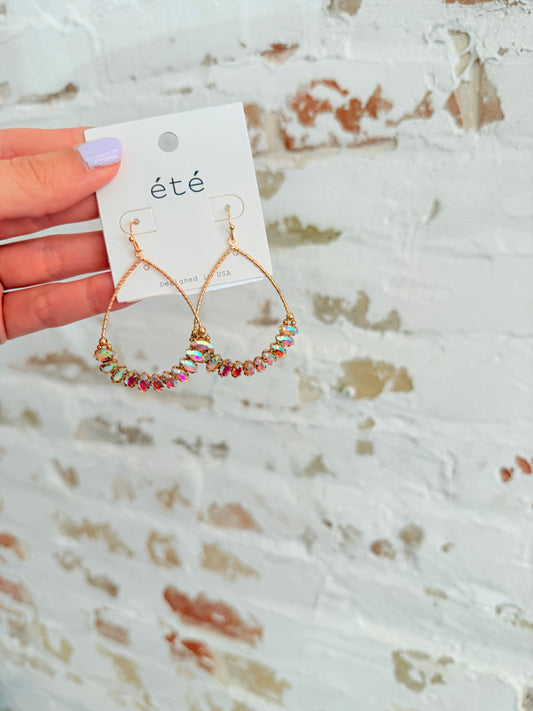 Irredescent Hoop Earrings