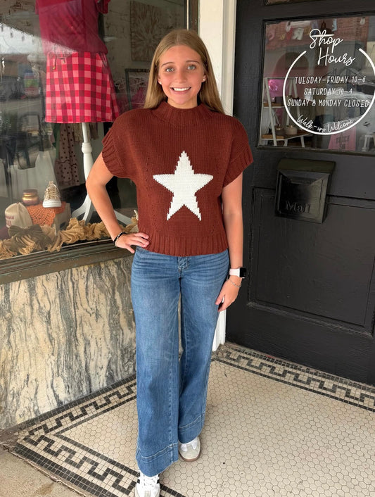 Chocolate Star Knit Sweater