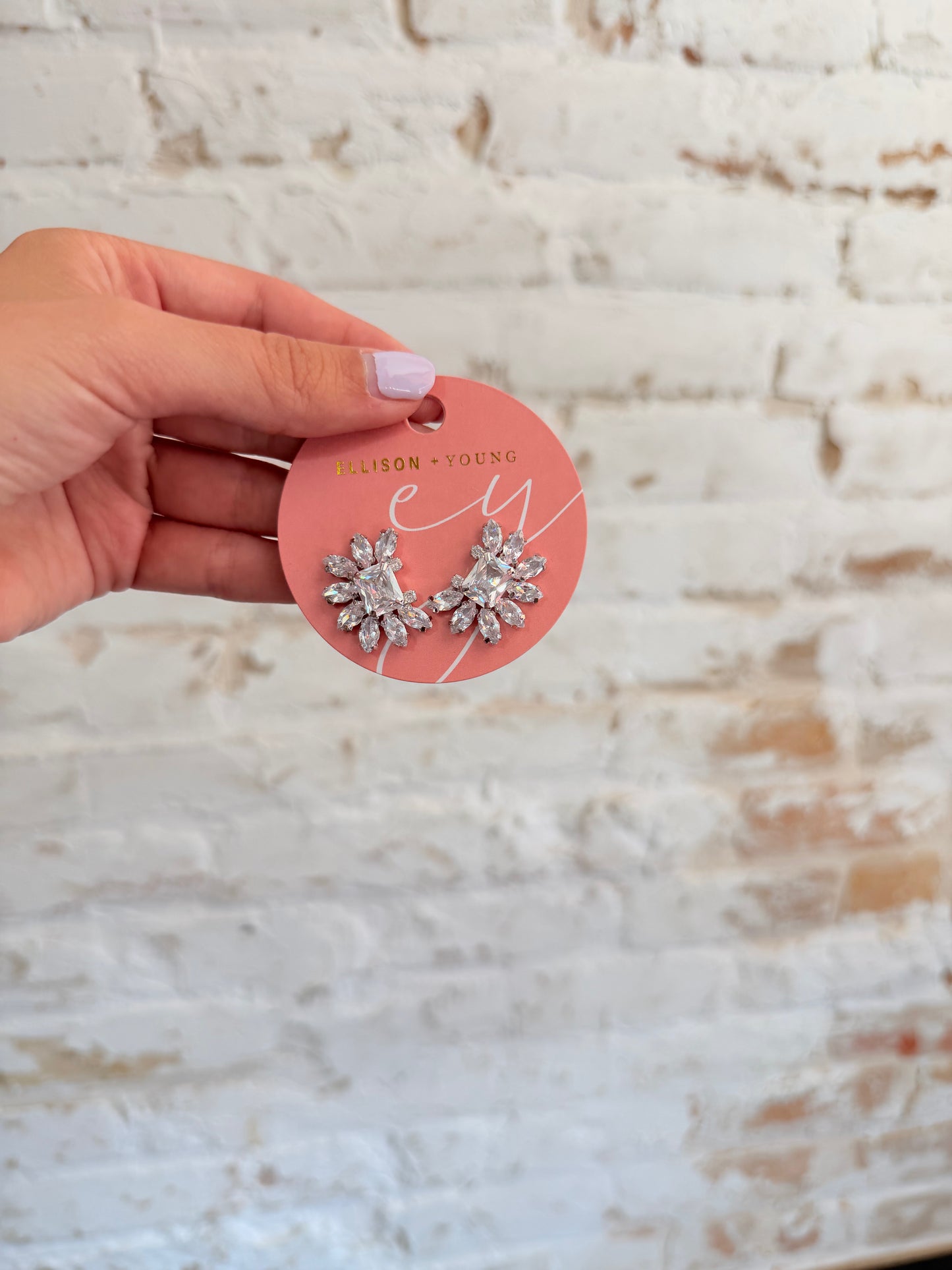 Shine Crusted Jewel Stud Earrings