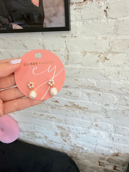Blooming Freshwater Pearl Drop Earrings