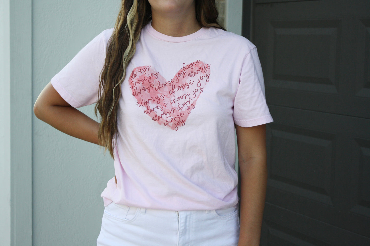 Always Choose Joy Heart Tee