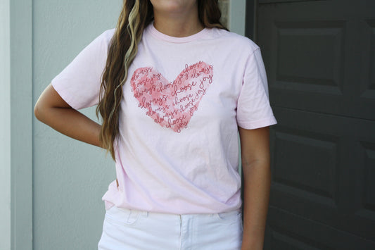 Always Choose Joy Heart Tee