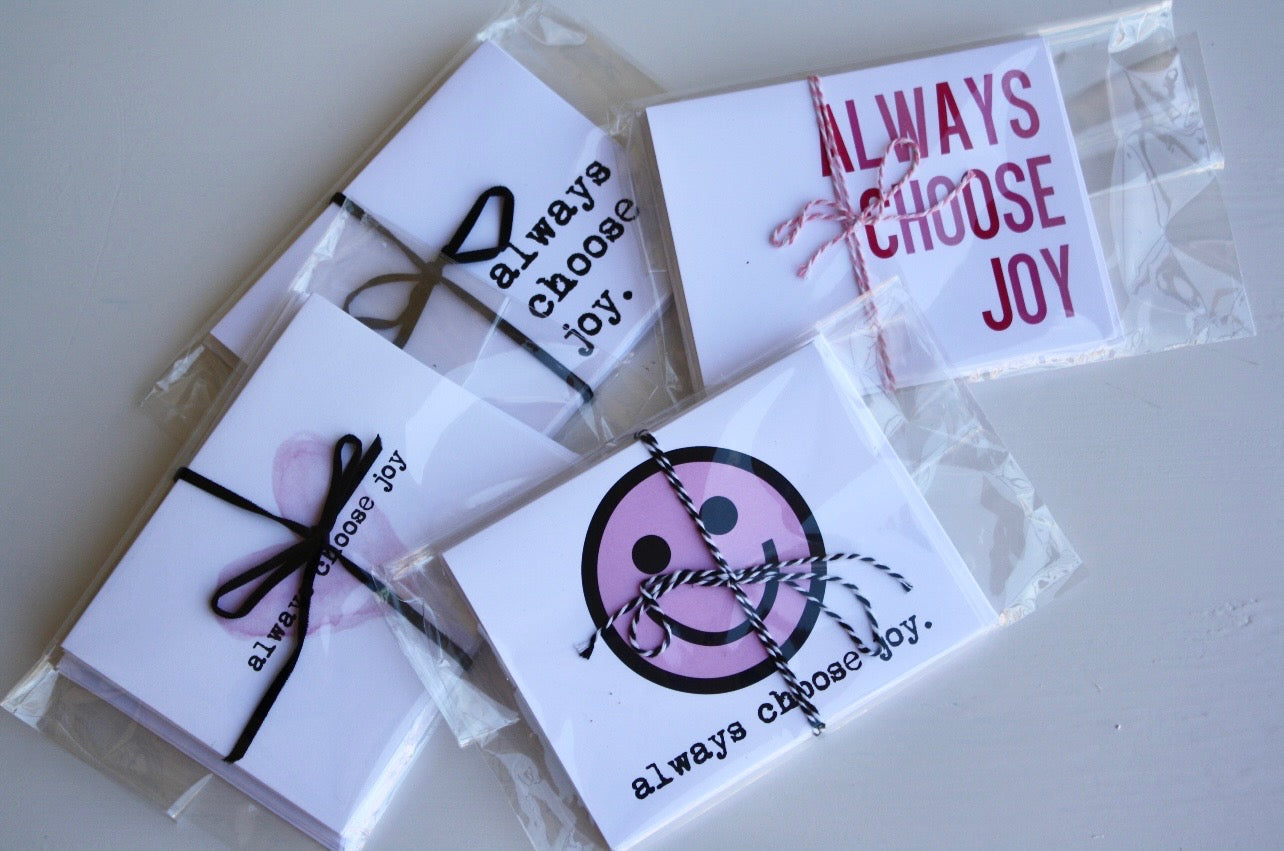 Smiley Face Always Choose Joy Notecards