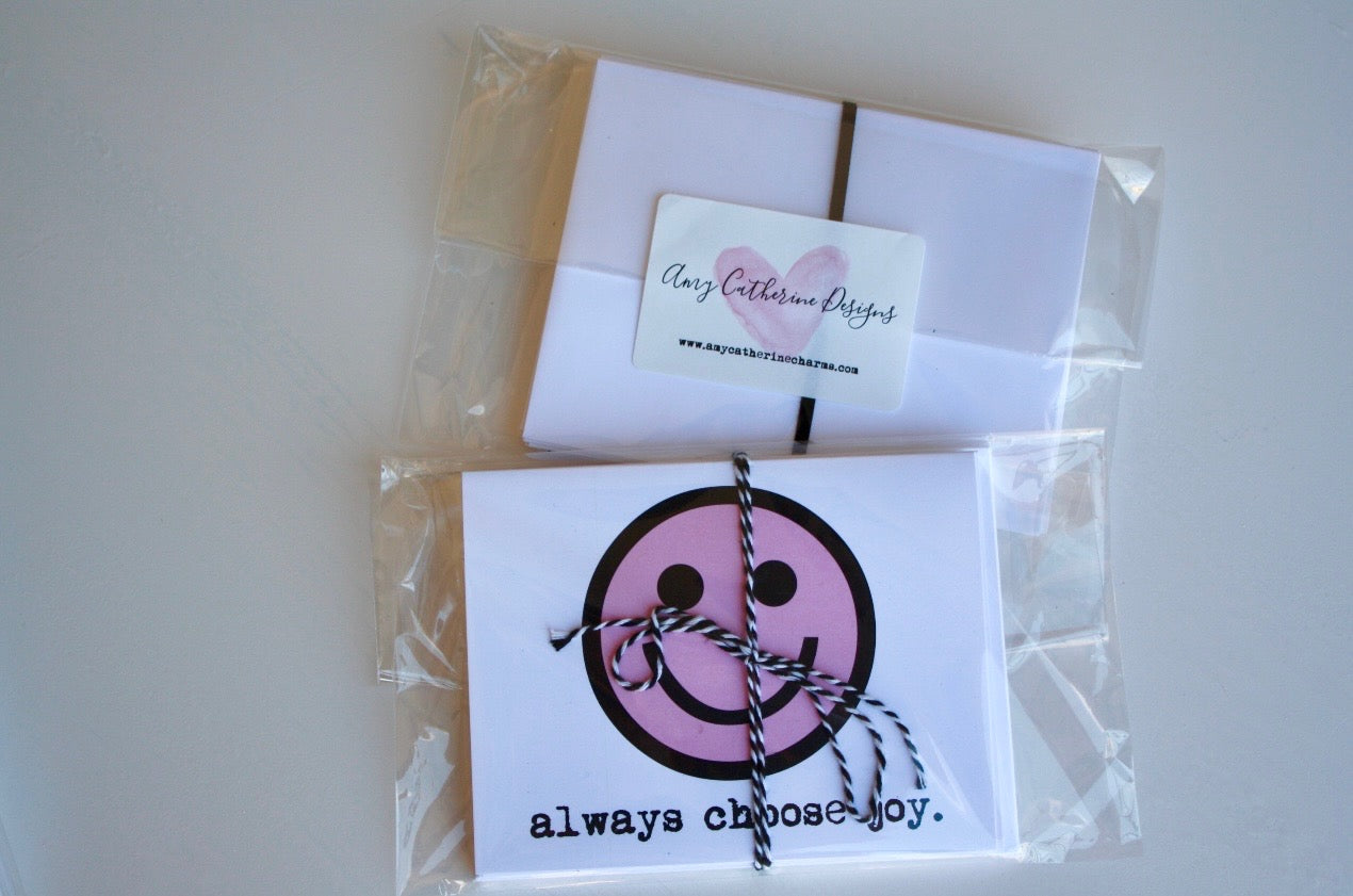 Smiley Face Always Choose Joy Notecards