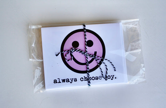 Smiley Face Always Choose Joy Notecards
