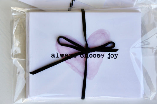 Heart Always Choose Joy Notecards