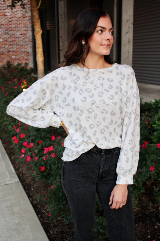 Leopard Waffle Top