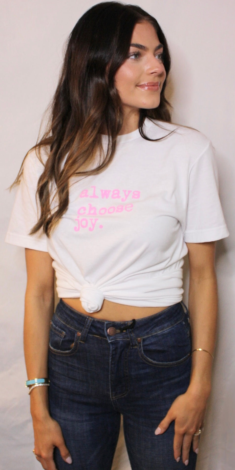 Pink Always Chose Joy Graphic Tee