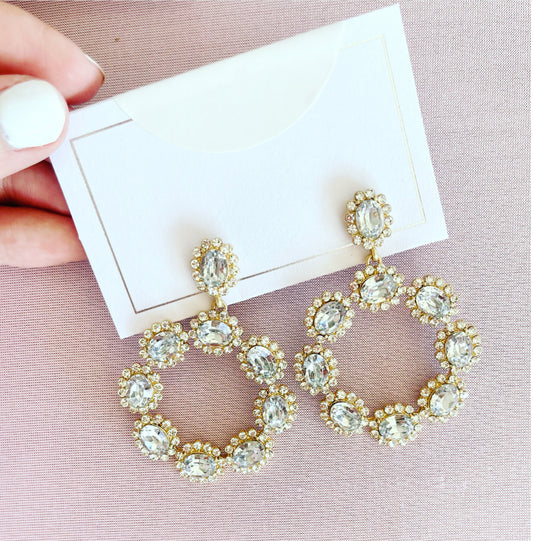 Circle Crystal Earrings