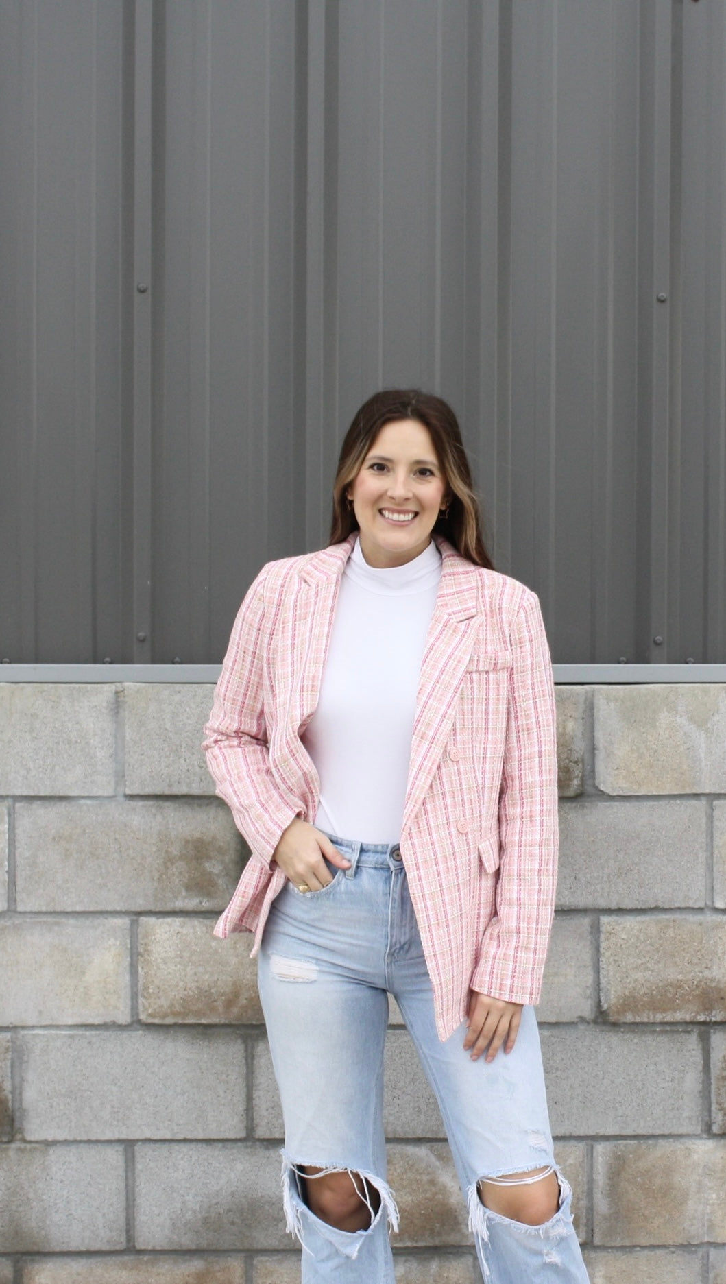 Fashionable Tweed Blazer