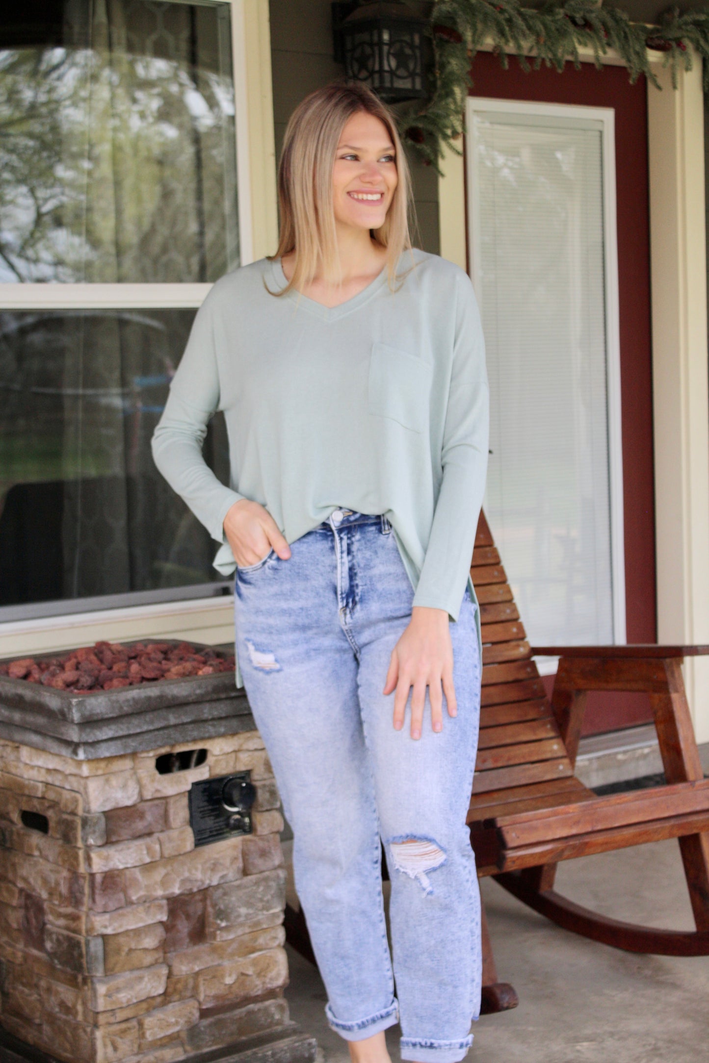 Mid-Rise Boyfriend Jeans
