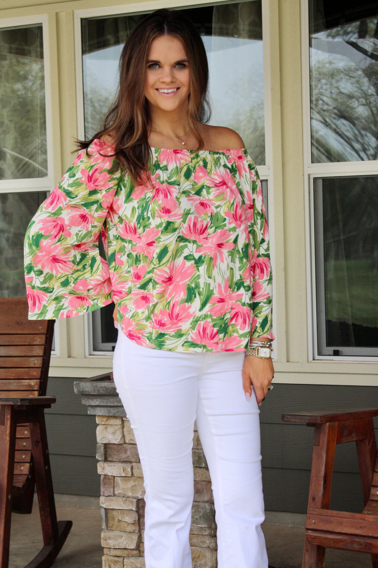 Floral Off The Shoulder Top