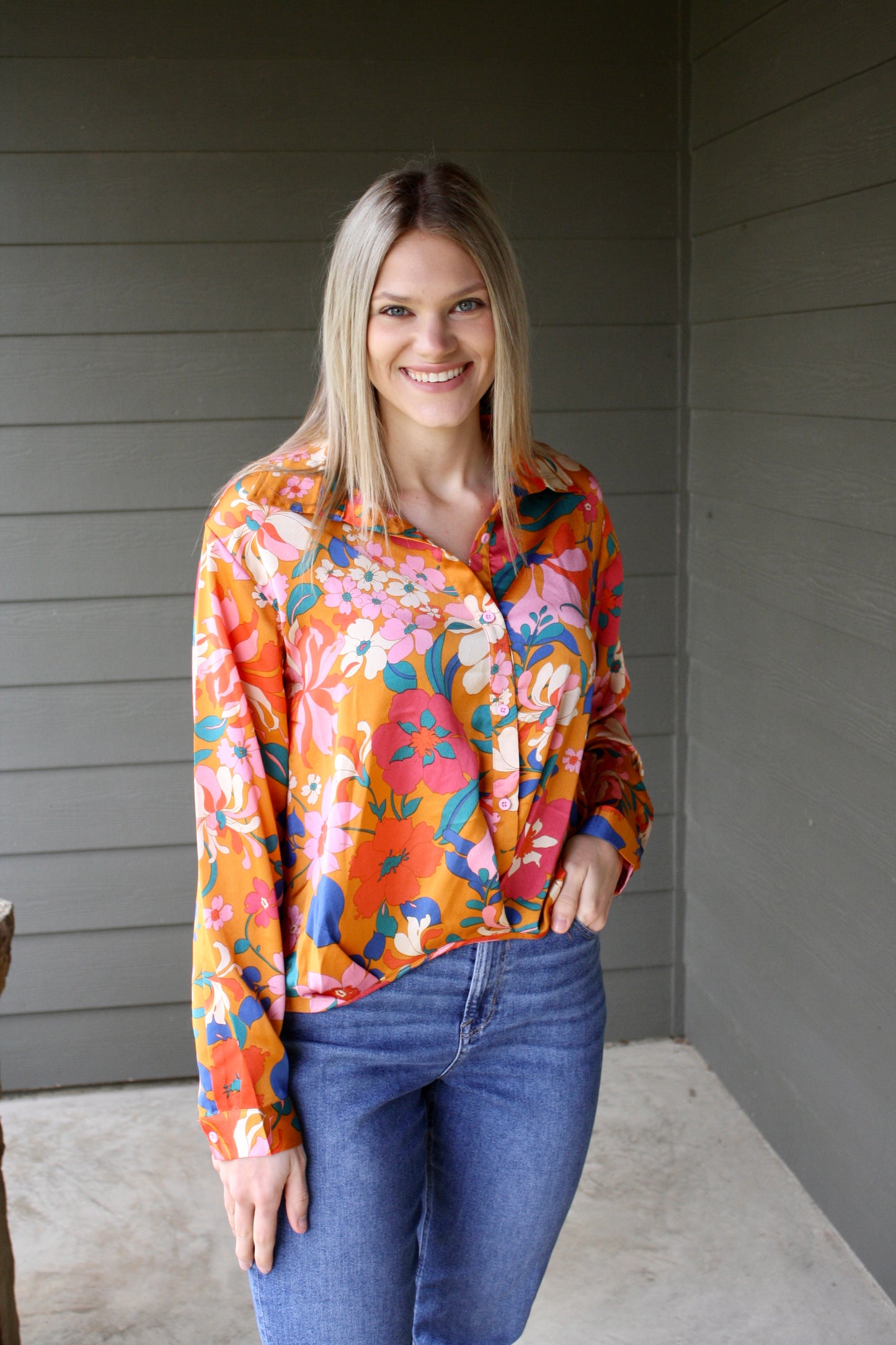 Floral Collared Blouse