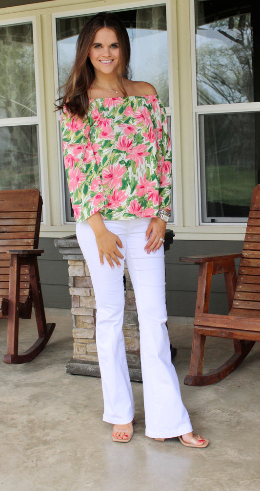 Floral Off The Shoulder Top