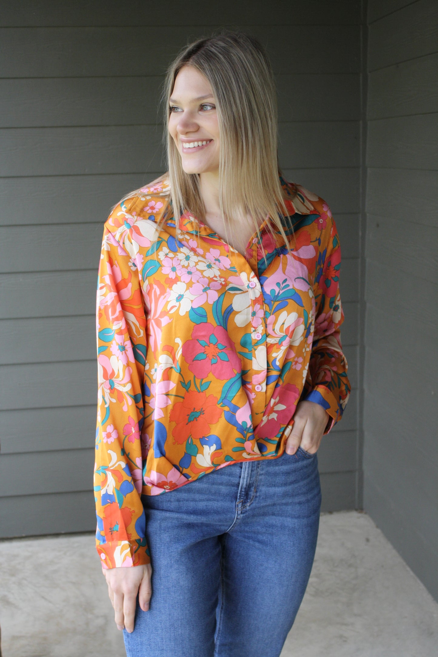 Floral Collared Blouse